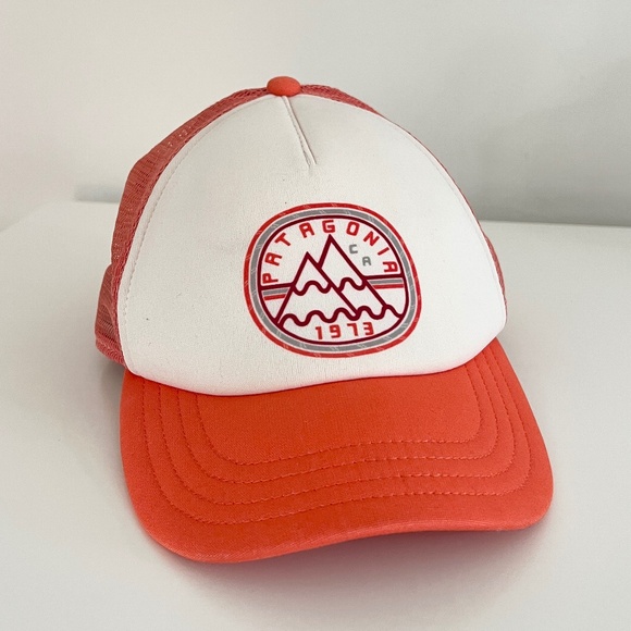 Patagonia Red and White Trucker Hat - Picture 1 of 5